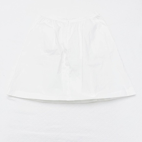 Theory Gelca Palatial White Ruched Skirt SZ4 - Picture 5 of 6